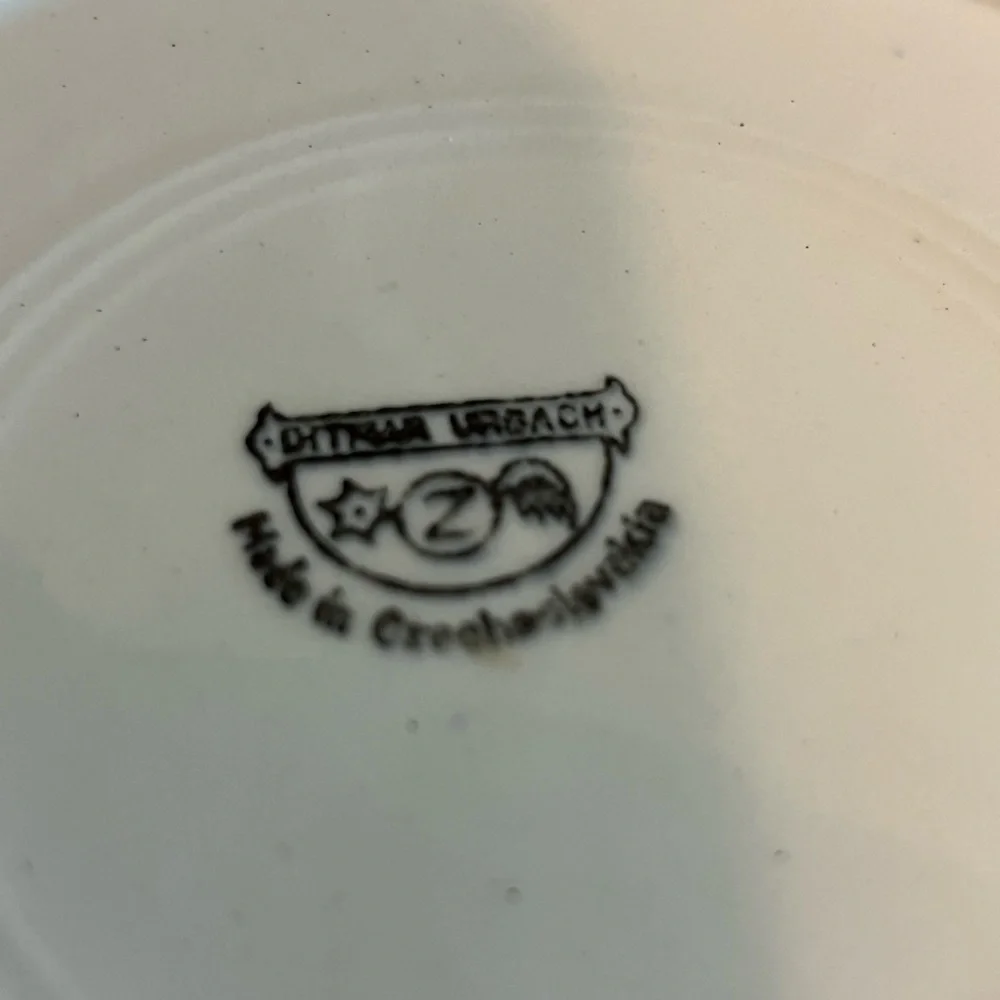 VINTAGE RARE DITMAR‎ URBACH Z FLORAL/BIRD PORCELAIN BOWL PREOWNED